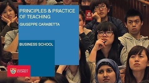 Principles & Practice of Teaching: Giuseppe Carabetta