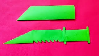 DIY Paper Knife Making That Can Fold, Handmade Easy Paper Toy Ideas, craft, paper