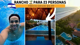 Rancho de Playa para 23 Personas en El Salvador