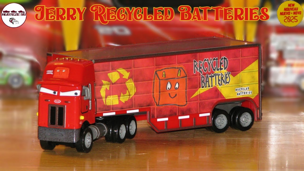 Pixar Cars 2025 Jerry Recycled Batteries - Review (