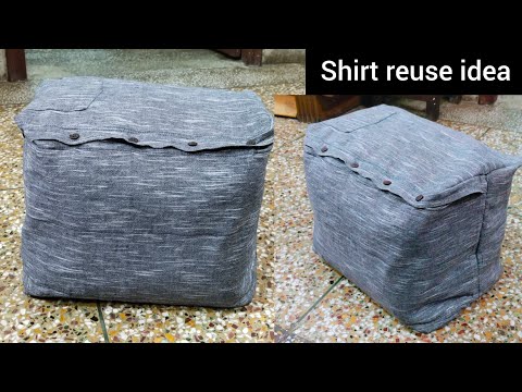 Reuse Idea From Old Shirt / Convert Shirt Into Cloth Storage Bag/पुराने शर्ट से बनाएं उपयोगी चीज ll