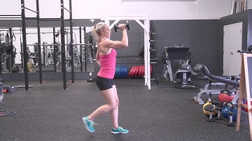 Lunge to Dumbbell Single Arm Shoulder Press