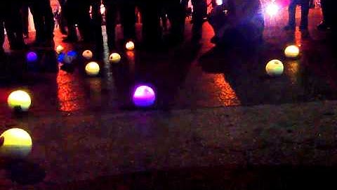 Performance by sphere bots.