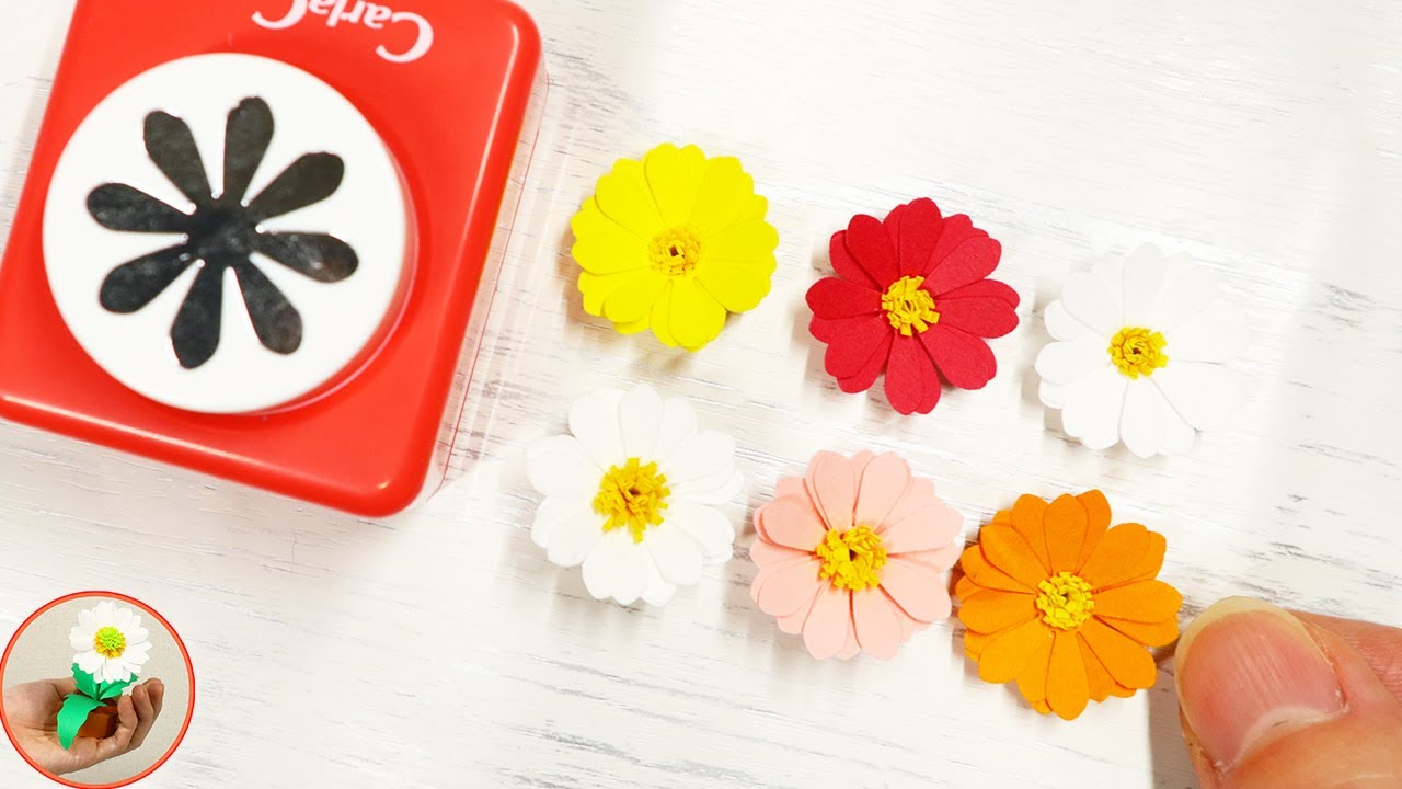 ディジーのクラフトパンチで極小の花の作り方を紹介！飾りのアクセント 