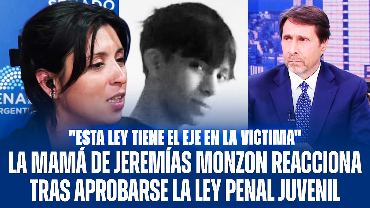 LA MAMÁ DE JEREMÍAS MONZON REACCIONA TRAS APROBARSE LA LEY PENAL JUVENIL