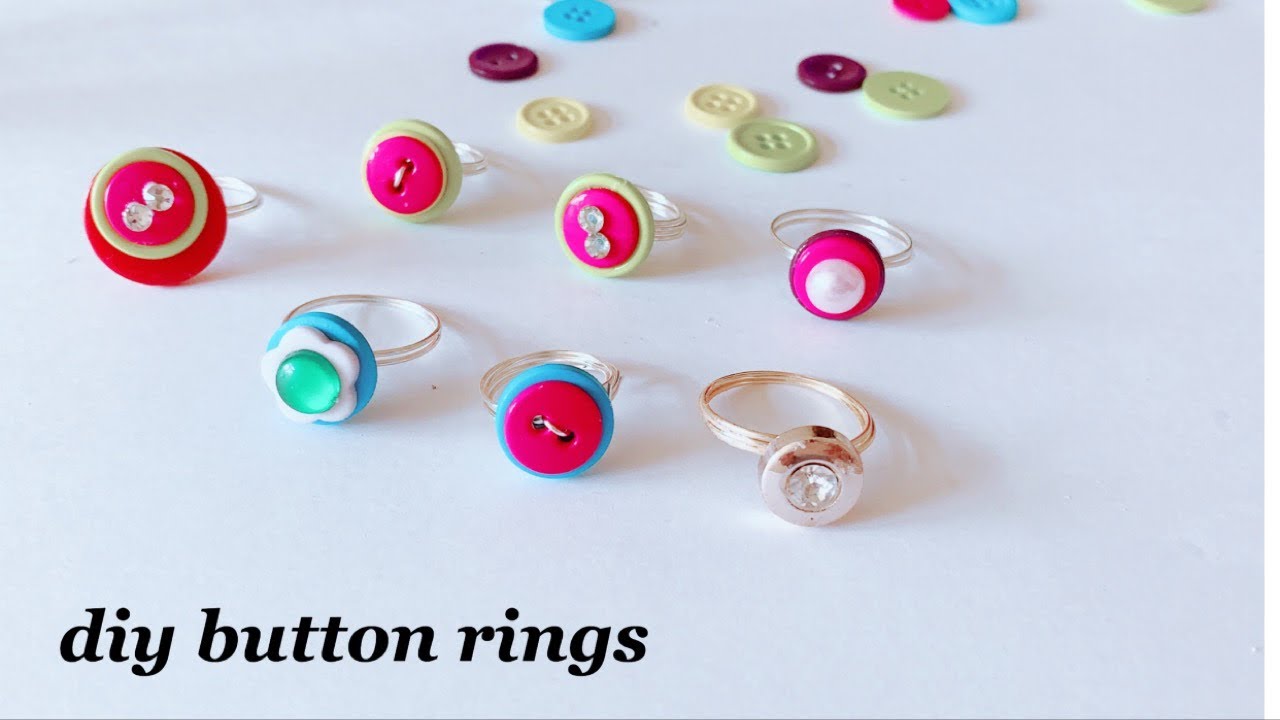 Button Rings  Button crafts, Kids jewelry, Crafts for kids