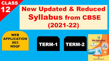 CLASS XII WEB APPLICATION 803 SYLLABUS 2021 22