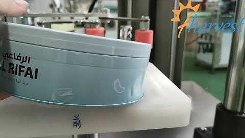 Manual Taping Around Machine For Round Candy,semi-automatic Biscuit Tin Box tape sealing machine