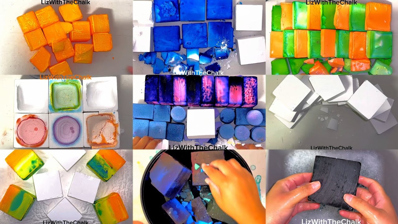 @LizWithTheChalk Soft & crispy dyed gymchalk blocks crush edit ...