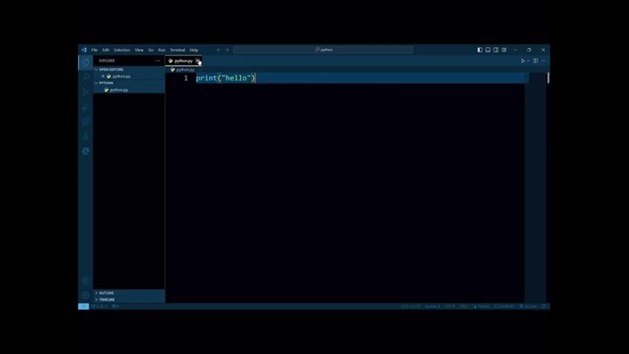 How to print hello word in python codeing pythonprogramming 