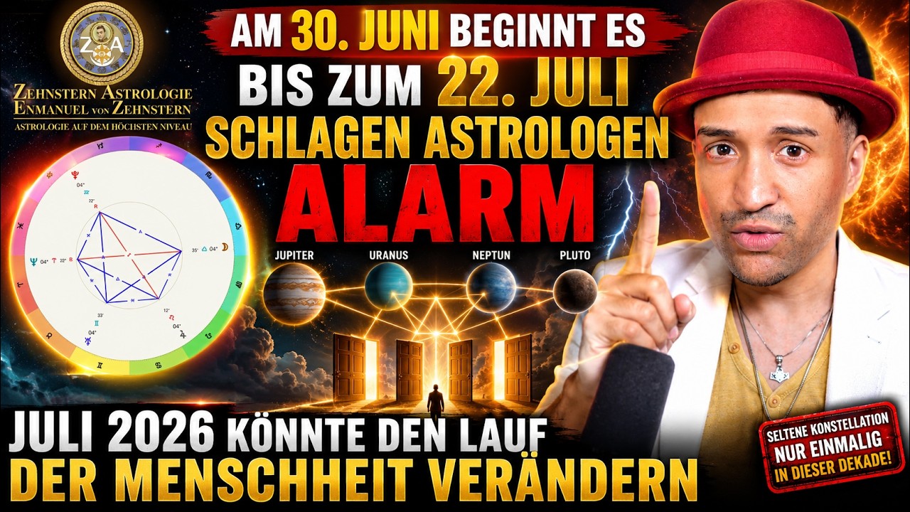 AM 30 JUNI BEGINNT ES UND BIS ZUM 22 JULI SCHLAGEN ASTROLOGEN ALARM UND JULI 2026