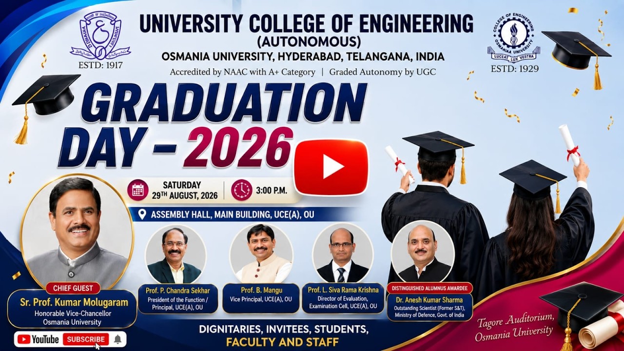 Graduation Day - 2026, UCE, Osmania University