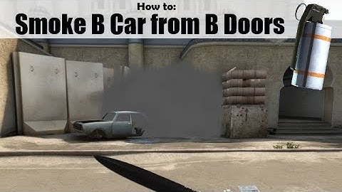 CS:GO Smoke - de_dust2 - B Site Car from CT Spawn/B Doors [Counter Terrorists]
