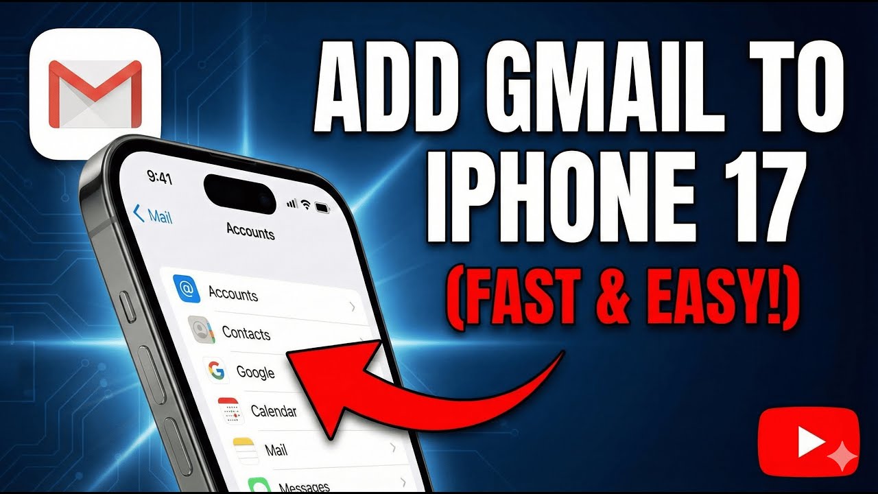 How to Add Gmail Account to iPhone 17/ iPhone 17 Pro/ iPhone 17 Pro Max ...
