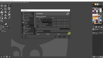 How to Customize GIMP Theme & Toolbox Icon Colors, Icon Size, Grouped Tools