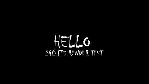 render test 240fps | no rsmb.