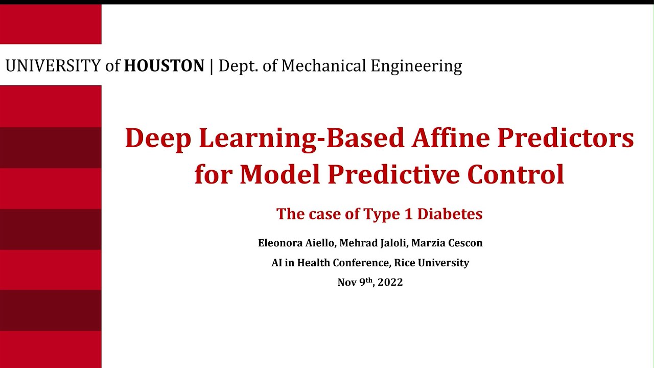 Marzia Cescon: Deep Learning Based Affine Predictors for Model Predictive Control (MPC):