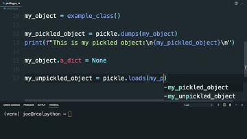 Using the Python pickle Module