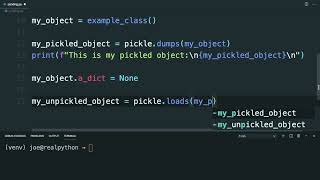 Using the Python pickle Module screenshot 1