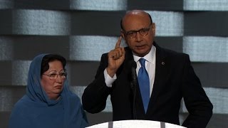 Dad of fallen Muslim soldier's powerful DNC speech (Khizr Khan full speech)