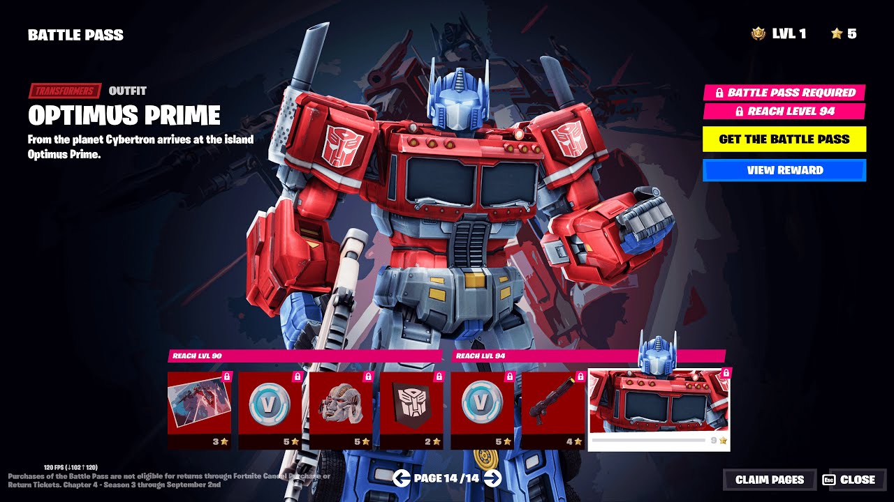 Fortnite: Fortnite Chapter 4 Season 3 Battle Pass: Here's how to unlock 'Optimus  Prime Skin' - The Economic Times