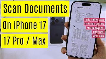 How to Scan Documents on iPhone 17 Pro / iPhone 17 Pro Max (iOS 26)