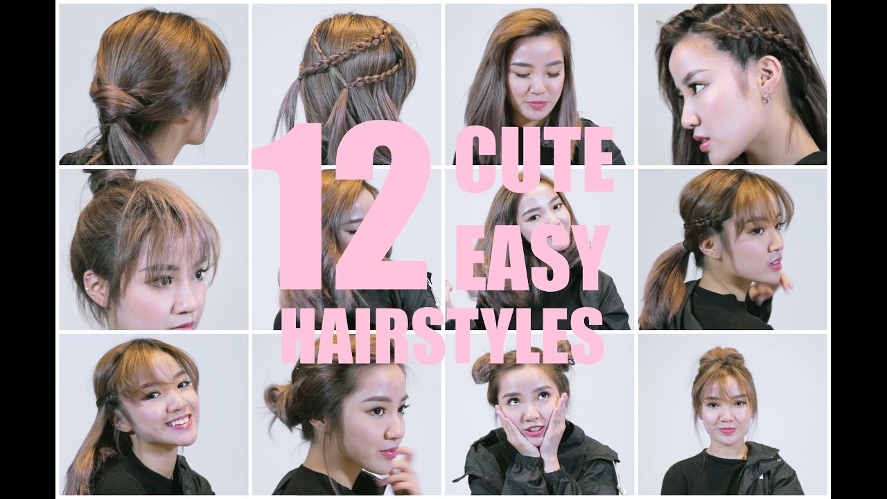 12 Quick and Cute Hairstyles for SHORT hair this Christmas! - YouTube