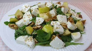 ENSALADA DE RÚCULA CON MANZANA.  Una ensalada llena de hierro y vitaminas! #nuberosaylila