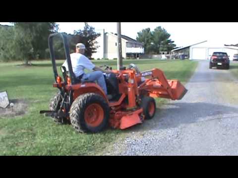 Kubota B7300 HST Compact Tractor Loader Belly Mower For Sale Mark Supply