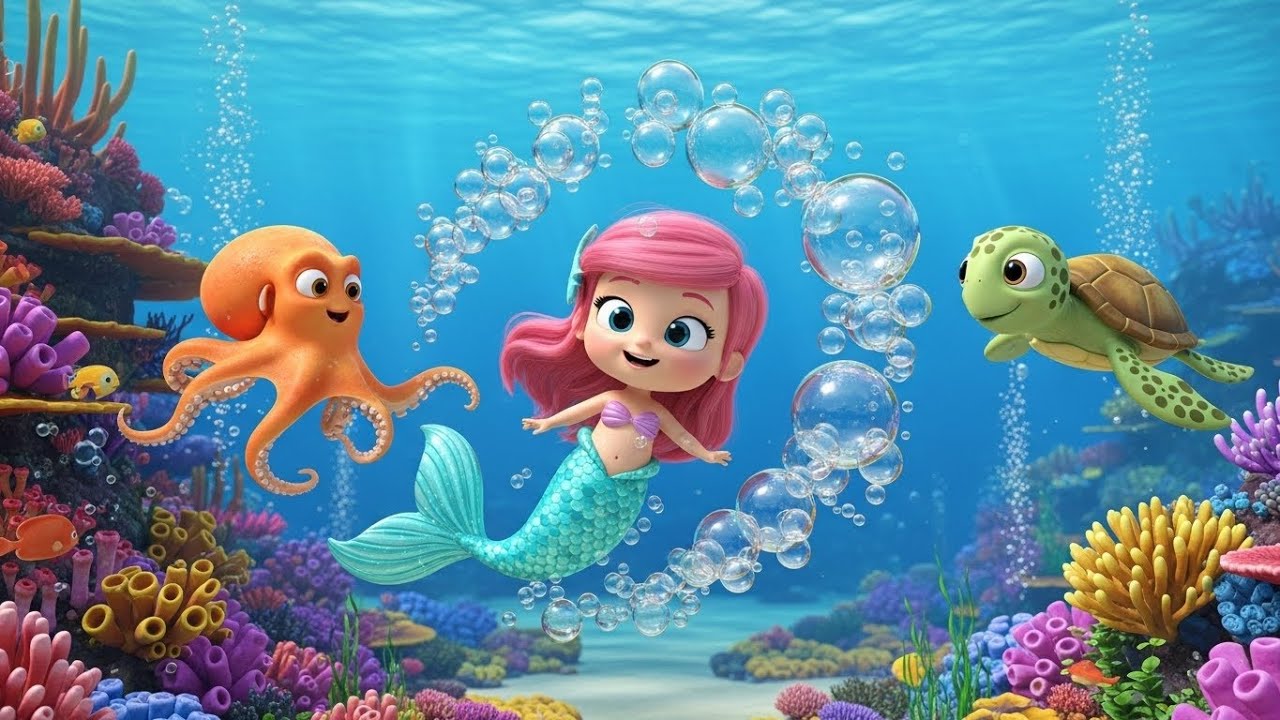 Mermaid Bubble Dance | Fun Mermaid Song for Toddlers to Watch, Sing and Dance