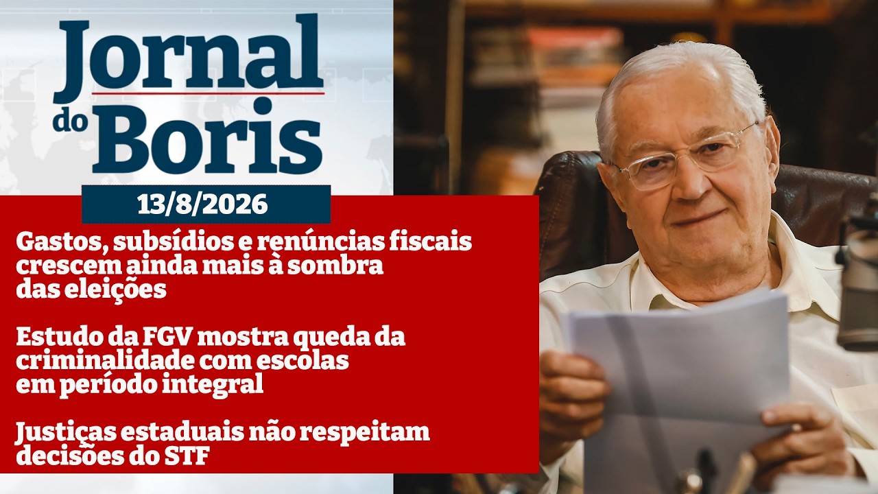 13/08/2026 📰🌐 Notícias do dia com BORIS CASOY via Web Site no YouTube sempre!