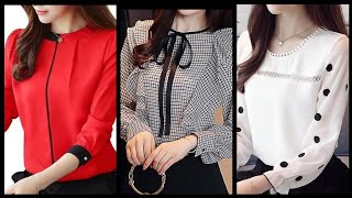 Attractive and classy office wear beautiful Blouse design ideas for business women 2020