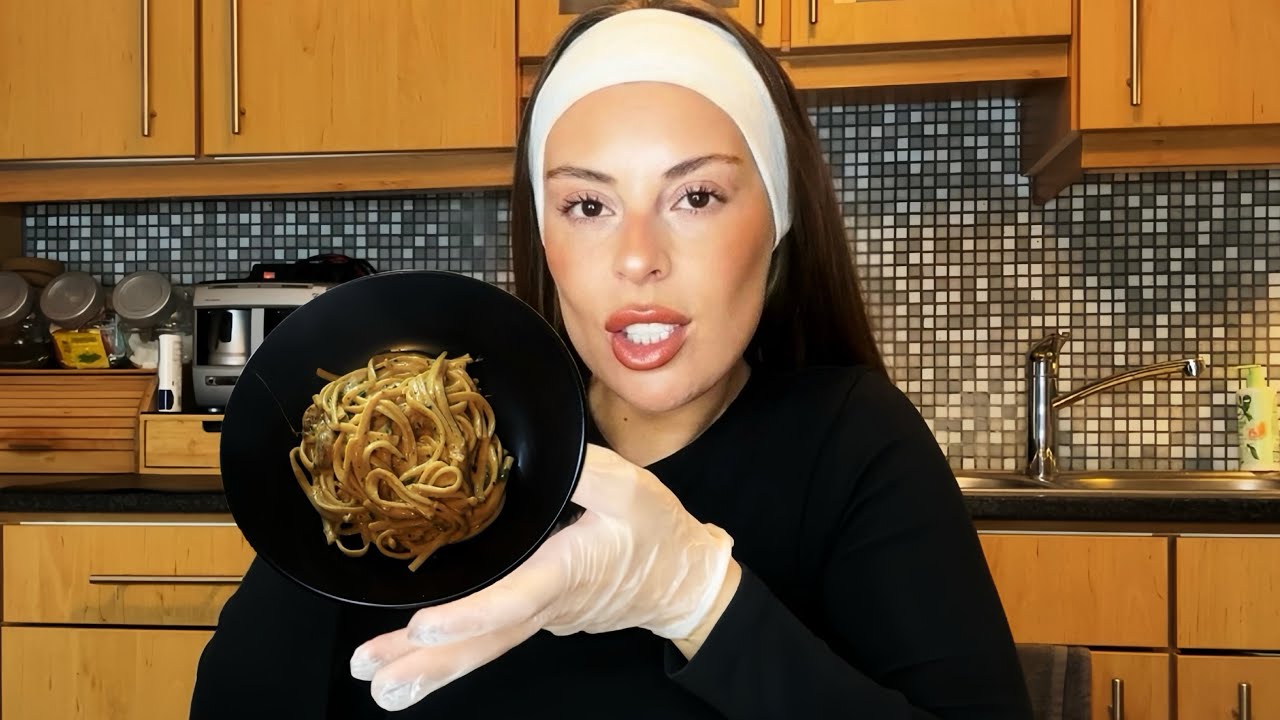 ASMR Cooking 👩🏼‍🍳 Kremalı Karidesli Makarna Tarifi 🍤