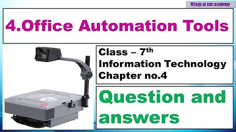 4.Office Automation Tools question and answers, Class 7 Information Technology Chapter no.4 exercise