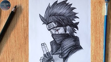How to draw Kakashi Hatake | Naruto Drawing Tutorial step by step | Easy Anime Drawing.