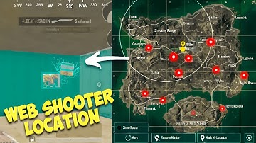 🔥All Web Shooter Locations In BGMI (Pubg) || All Spiderman Suit Location
