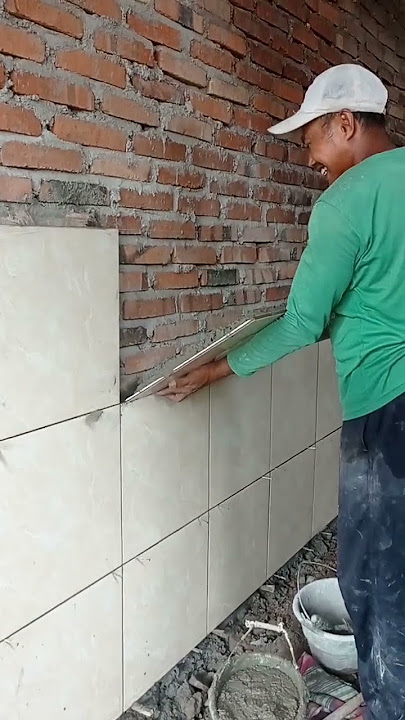 Cara pasang keramik dinding untuk pemula #viral