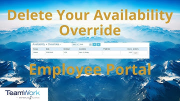TeamWork 5 Employee Tutorial: How to Delete Your Override Availability