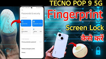 tecno pop 9 fingerprint sensor Setting | tecno pop 9 fingerprint lock, fingerprint, tecno app lock
