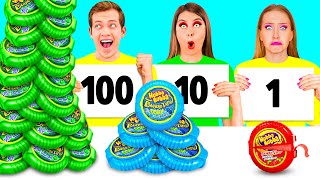 100 Слоев Еды Челлендж | Смешные Челленджи с Едой от Fun Challenge