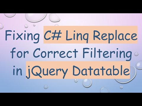 Fixing C# Linq