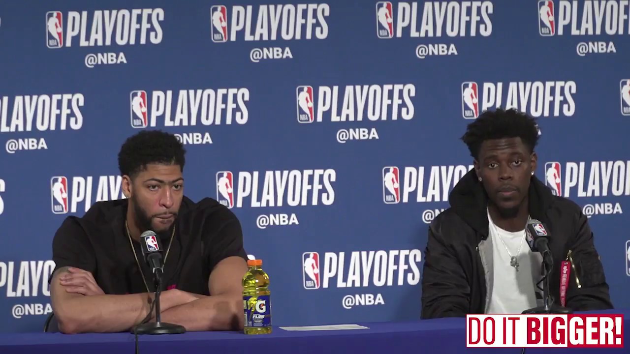 lonzo ball injury Pelicans vs Warriors Game 5 Postgame: Anthony Davis and Jrue Holiday 5-8-18