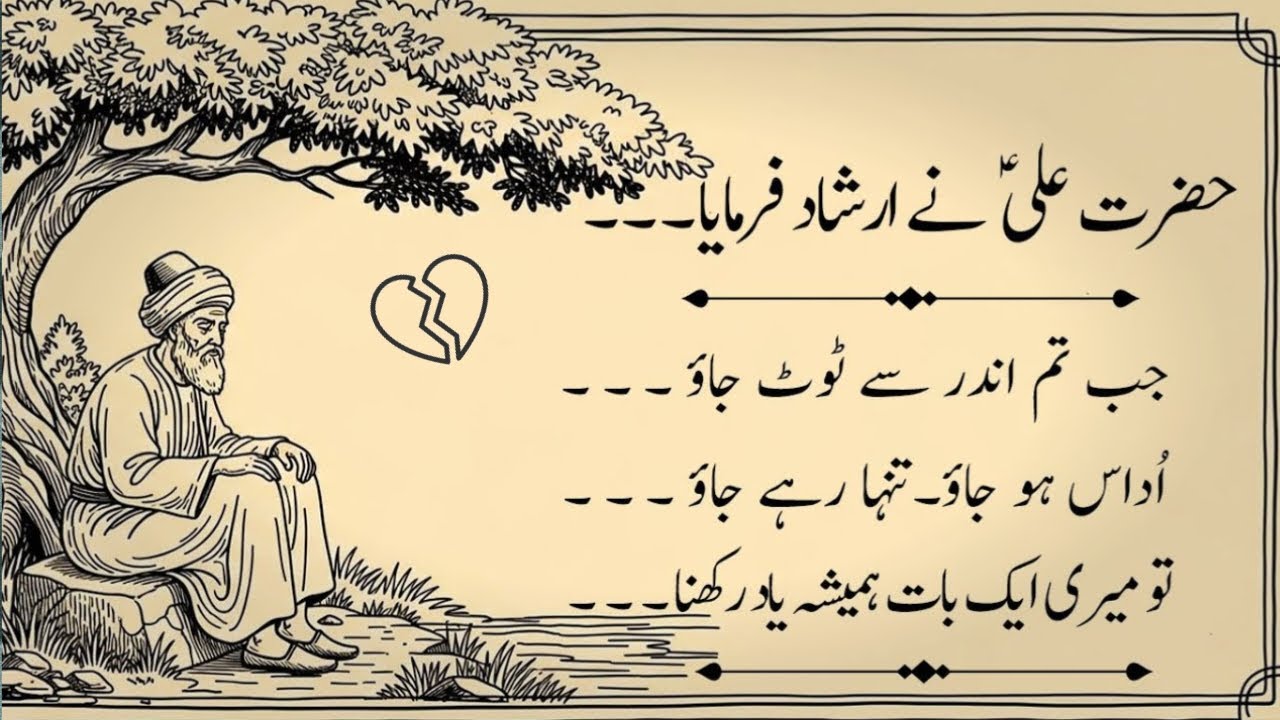 Hazrat Ali (A.S) Ne Farmaya | Jab Dil Andar Se Toot Jaye | Tanha Insaan Ke Liye Ek Anmol Naseehat
