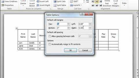 Word 2010 Tutorial Aligning Text in Table Cells Microsoft Training Lesson 16.8