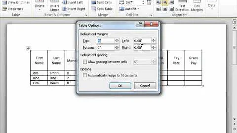 Word 2010 Tutorial Aligning Text in Table Cells Microsoft Training Lesson 16.8