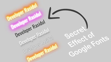 Google Font Secret Effects | Html CSS | Google Fonts || Update Tutorial 2021
