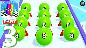 Ball Run 2048 - Gameplay Walkthrough Part 3 Level 34-59 Ball Run Merge Numbers (iOS,Android)