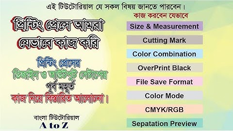 প্রিন্টিং প্রেসের কাজ নিয়ে আলোচনা পর্ব | Printing Press A to z Solution | File Format | Measurement