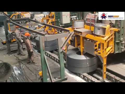 Automatic hot mill steel coil strapping machine