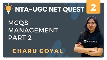 MCQs Management Part 2 | Organizational Behaviour | NTA-UGC NET Quest | Charu Goyal